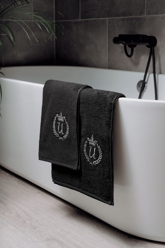 Embroidered Towel / Personalized Towel / Monogram towel / Beach Towel - Bath Towel Letter U