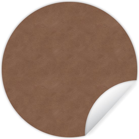 WallCircle - Stickers muraux muraux - Cercle de papier peint - Cuir - Marron - Animaux - ⌀ 30 cm - Cercle mural - Autocollant - Autocollant de papier peint rond