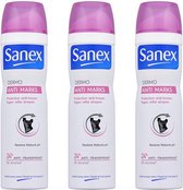 Sanex Déo Spray - Dermo Invisible / Anti Marques - 3 X 150 ml