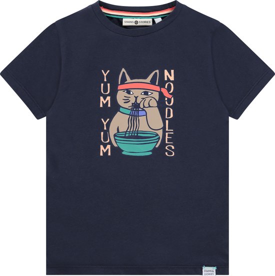 T-shirt garçon Stains and Stories à manches courtes T-shirt Garçons - royal foncé - Taille 98
