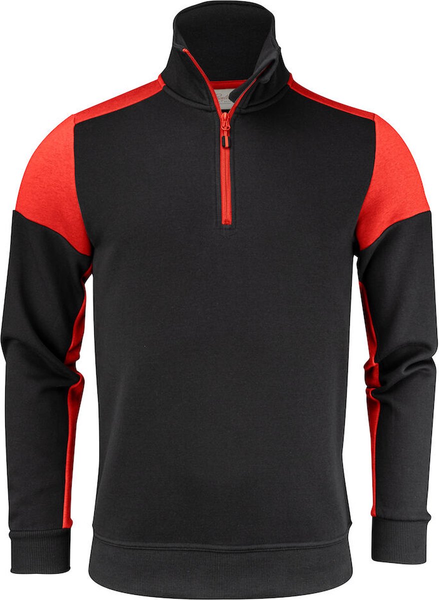 Printer PRIME SWEATER PRIME HALFZIP 2262069 - Zwart/Rood - XL