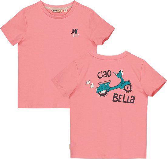 Moodstreet M402-5410 Meisjes T-shirt - Pink - Maat 122-128