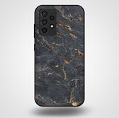 Smartphonica Telefoonhoesje voor Samsung Galaxy A52s 5G met marmer opdruk - TPU backcover case marble design - Goud Grijs / Back Cover geschikt voor Samsung Galaxy A52s 5G