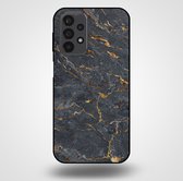 Smartphonica Telefoonhoesje voor Samsung Galaxy A23 met marmer opdruk - TPU backcover case marble design - Goud Grijs / Back Cover geschikt voor Samsung Galaxy A23