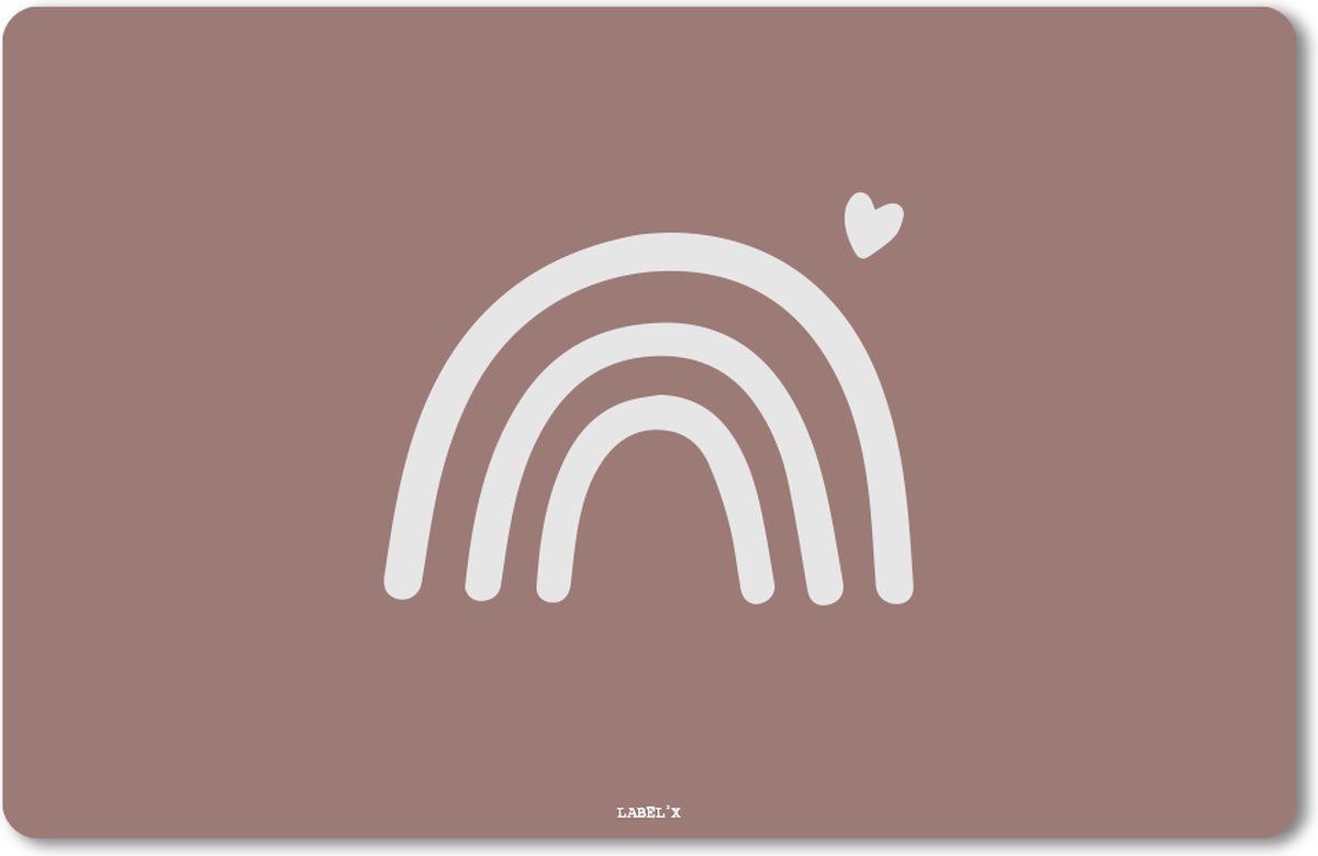 Label2X - Knutselmat Regenboog Oudroze - 140x90cm - XL - Placemats