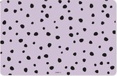 Label2X - Tapis artisanal Dots Lila - 70x45cm - Napperons