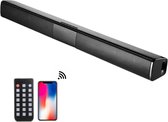ProductPlein - Barre de Son TV - Barre de Son Bluetooth avec Télécommande - 4 Enceintes - Klaxon Magnétique - Son Surround - Supporte Carte TF - Zwart