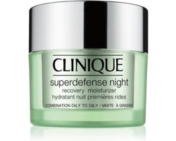 Clinique Superdefense Night Recovery Moisturizer - Nachtcrème voor vette huid - 50 ml