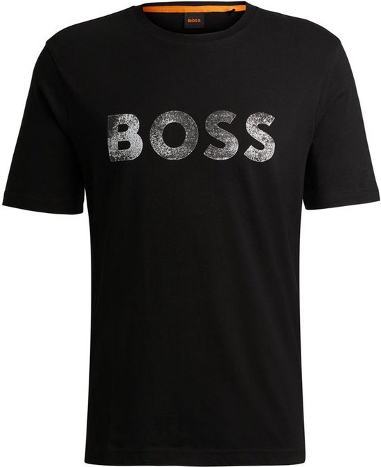 Boss Ocean T-shirt Met Korte Mouwen Zwart Man