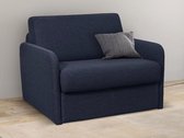 Slaapfauteuil met matras van stof NADOA - Slaapafmeting 70 cm - Blauw L 102 cm x H 88 cm x D 96 cm