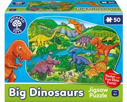foto van Orchard Toys - Big Dinosaur - Grote dino vloerpuzzel - 50 stukjes - vanaf 4 jaar