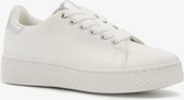 Blue Box dames sneakers wit met metallic zilver - Maat 41 - Uitneembare zool
