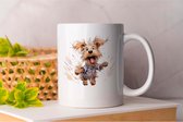 Mok Yorkshire Terrier - PawsomePals - Gift - Cadeau - WoofyWonders - FurryFunnyFriends - TailWaggingTales - Blafgrappen - KwispelKomedie - Hondenlol - WafWondertjes