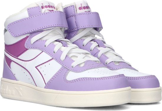 Diadora Magic Basket Mid Ps Hoge sneakers - Leren Sneaker - Meisjes - Paars - Maat 32