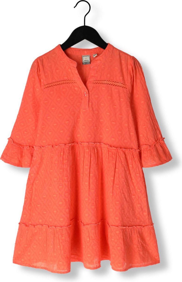 Indian Blue Jeans Festival Lace Dress Jurken Meisjes - Kleedje - Rok - Jurk - Koraal - Maat 116