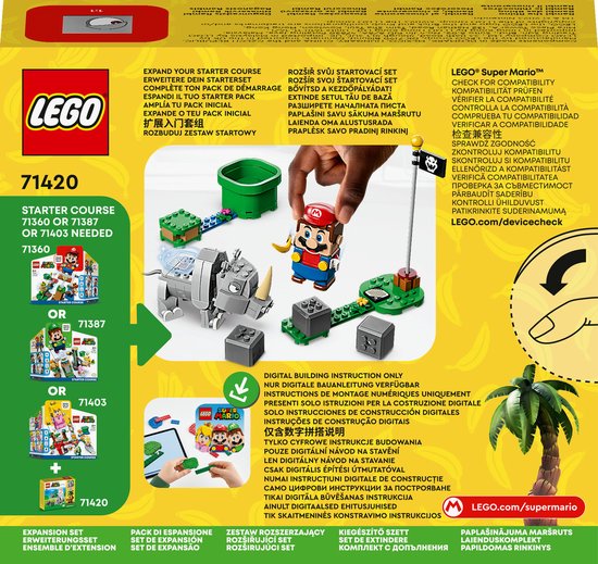 LEGO Super Mario Uitbreidingsset: Rambi de neushoorn - 71420