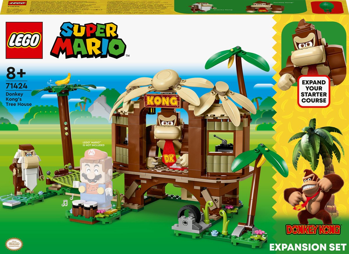 LEGO Super Mario - Uitbreidingsset: Donkey Kongs boomhut Constructiespeelgoed 71424