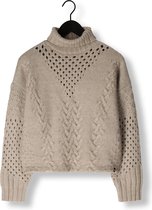 Simple Knit-ac-pl-23-1 Truien & vesten Dames - Sweater - Hoodie - Vest- Grijs - Maat M