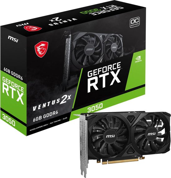 MSI Geforce RTX 3050 VENTUS 2X 6G OC NVIDIA 6 GB GDDR6