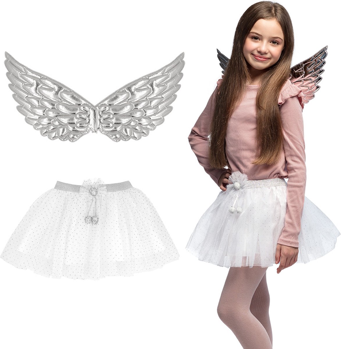 Boland - Set kind Engel zilver - Kinderen - Vrouwen - Engel -