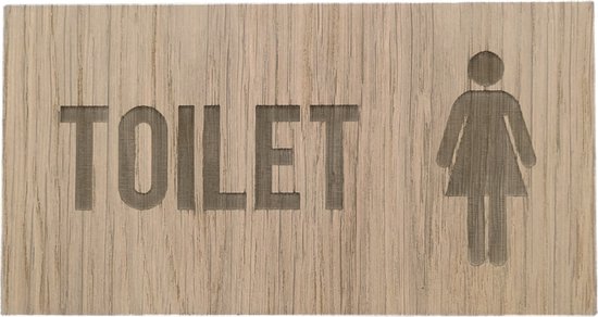 Bordje Toilet pictogram vrouw - klein