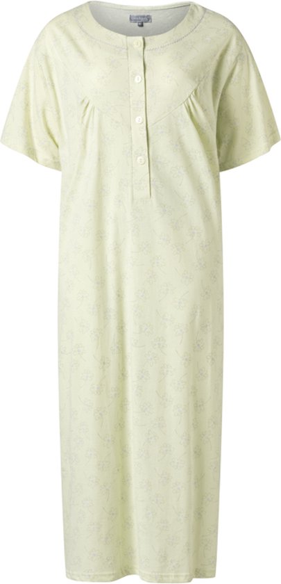 Dames nachthemd korte mouw van cocodream 614624 in groen maat XL