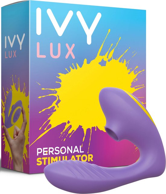 IVY LUX NUA SE - 2-in-1 Luchtdruk Vibrator – Clitoris Stimulator & G-Spot Vibrator – 12 Standen – Fluisterstil & Waterdicht – Siliconen – Oplaadbaar – Vibrators voor Vrouwen & Koppels – Roze