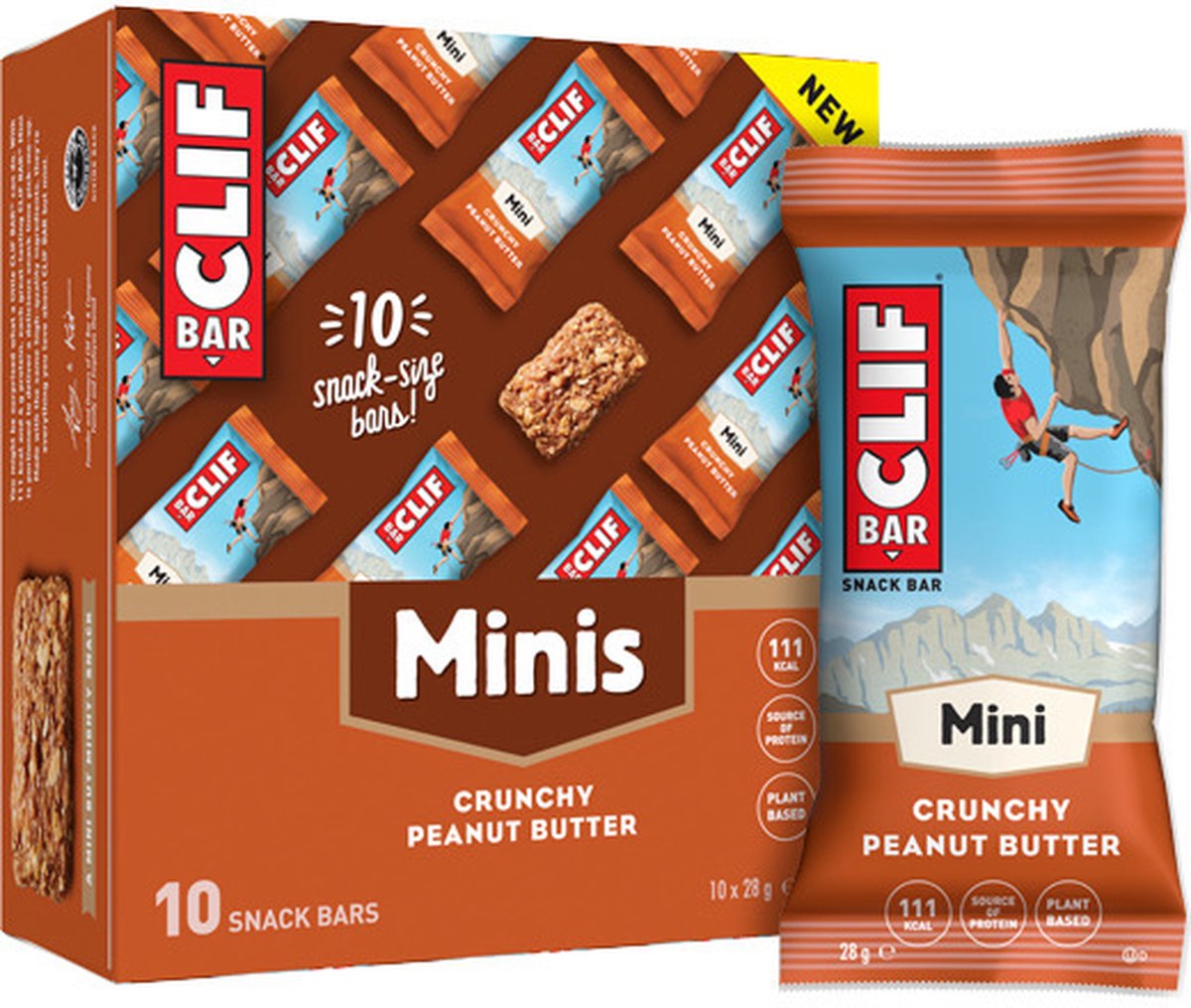 Goedkoopste Clif Bar Mini Energy Bar - Energiereep - Crunchy Peanut Butter - 10x28 gram