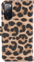 My Style Flex Wallet Telefoonhoesje geschikt voor Samsung Galaxy S20 FE Hoesje Bookcase Portemonnee - Leopard