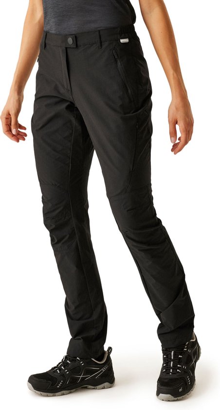 Regatta - Highton Trouser - Outdoorbroek - Vrouwen - Grijs - Zwart