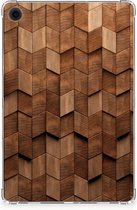 Silicone Tablet Hoes geschikt voor Samsung Galaxy Tab A9 Plus Wooden Cubes