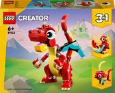 Bol.com LEGO Creator 3in1 Rode draak - 31145 aanbieding