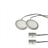 LETT® Opbouw LED Spotjes met Dubbele Deursensor - Set van 2 Lampjes - Automatische Kastverlichting