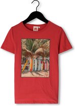AO76 Mat T-shirt Boards Polo's & T-shirts Jongens - Polo shirt - Rood - Maat 176