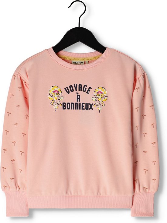 Like FLO Sweater Bonnieux Truien & Vesten Meisjes - Sweater - Hoodie - Vest- Roze - Maat 134