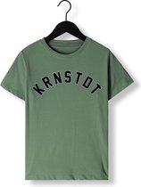 Kronstadt Timmi Organic/recycled Flock Print Tee Polo's & T-shirts Jongens - Polo shirt - Groen - Maat 110/116