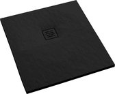 Aco Showerdrain douchevloer - 100x100x3.5cm - antislip - mat zwart