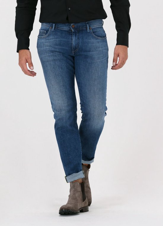Alberto Slim - Organic Denim Jeans Heren - Broek - Blauw - Maat 35/36