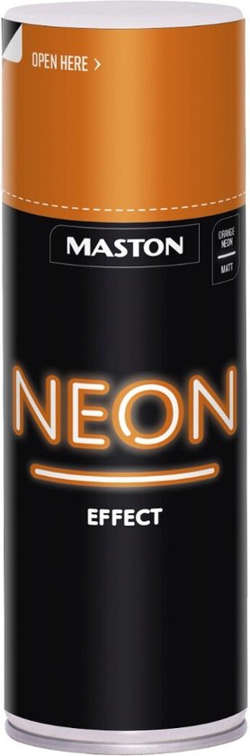 Maston Neon Effect spuitverf - oranje - decoratieve spuitlak - 400 ml
