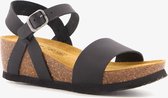 Hush Puppies leren dames sandalen met sleehak - Zwart - Extra comfort - Memory Foam - Maat 42
