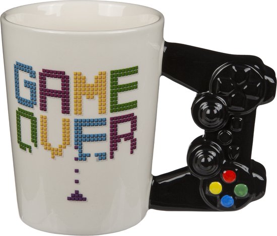 Koffiemok Game Over - 330 ml - keramiek - mok met controller handvat