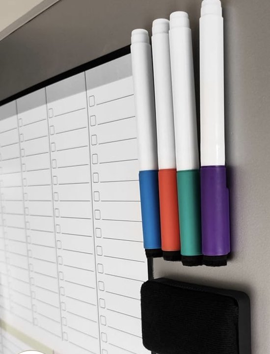 2 Set Magnetische Acryl Kalender voor Koelkast, 16 X 12 Clear Wekelijkse & Maandelijkse Planner voor Koelkast Koelkast Wit Board Kalender Nat/Droog Wissen Voedsel Kalender Planner