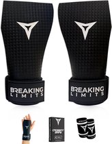Breaking Limits Hypalon Crossfit Grips - Crossfit Handschoenen - Turnen - Fitness & Gymnastics - Zwart- Maat XL