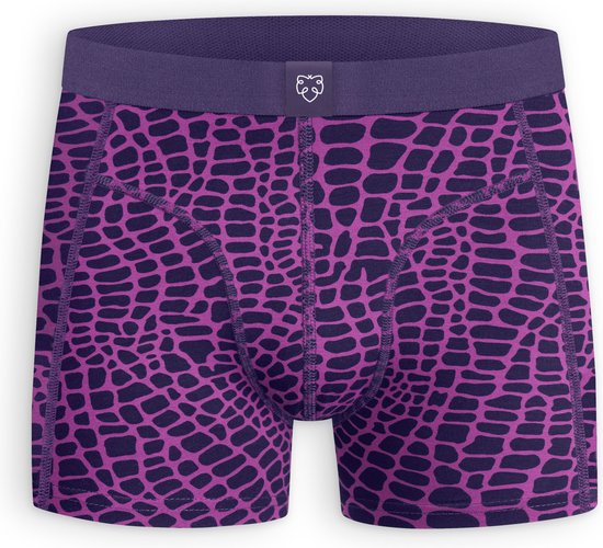 A-dam Purple Croc - Boxershort - Katoen - Onderbroek - Ondergoed - Heren - Bordeaux - M