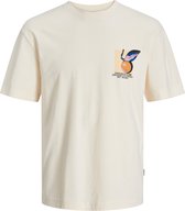 Jack & Jones T-shirt Jortampa Back Tee Ss Crew Neck Sn 12252175 Buttercream Mannen Maat - S