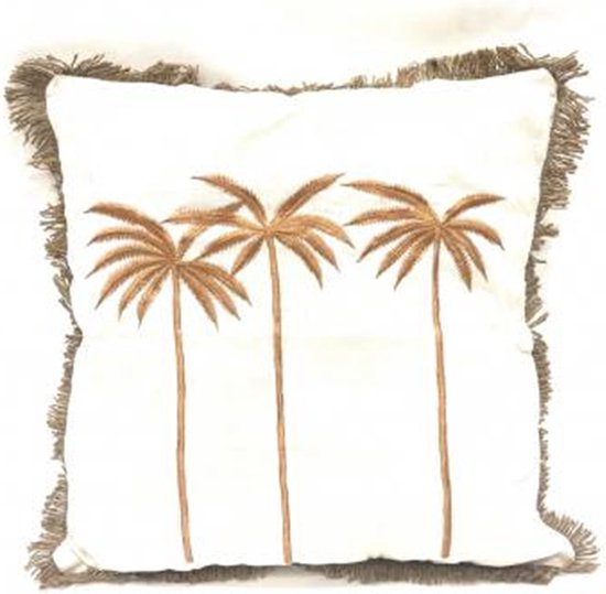 Pillow palm brown 50x50cm