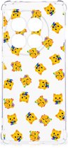Doorzichtige Silicone Hoesje geschikt voor Geschikt voor OnePlus 12 Katten Emojis