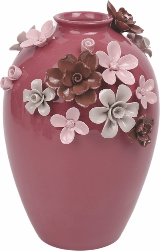 House of Nature - Vaas Flowers rood 26cm