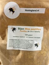Honingland : 100 % zuivere Bijenwas in Pastilles, Cire d'abeille, Beeswax voor cosmetica, crème, zalven, lippenbalsem, zepen, bijenwasdoeken, kaarsen maken, geurblokjes, leer- en houtverzorging. 1000 gram