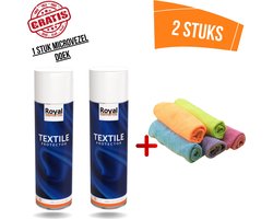 Royal Furniture Care, Textile protector, Textiel Beschermer, Spray,(2 x 500ml) pack 1000ml+ (Gratis) 1 stuk Microvezel Doek